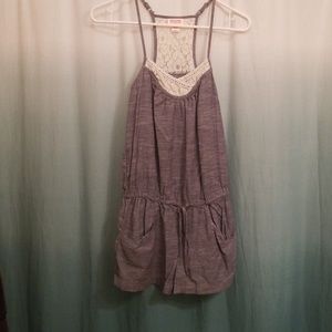 Light blue lacy romper